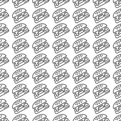 Hamburger Day Seamless Pattern