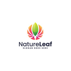 Fototapeta premium Modern Gradient NatureLeaf Logo Design