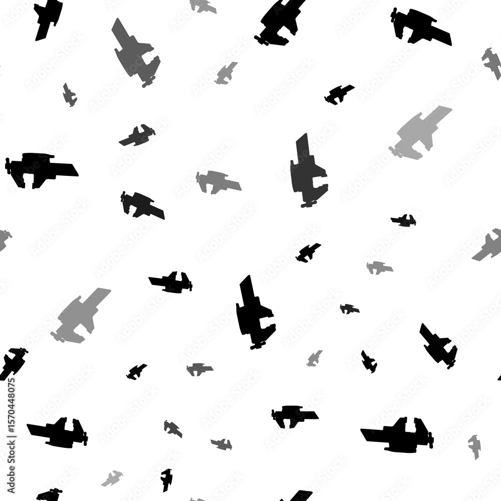 Aufkleber Seamless vector pattern with vise symbols, creating a creative monochrome background with rotated elements. Illustration on transparent background