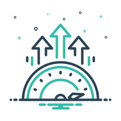 Naklejka premium Mix icon for performance excellence