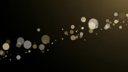 Golden Bokeh Particles - Floating Abstract Background, Gold Dust, Celebration, Elegant Animation Loop - Powered by Adobe