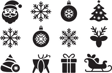 Festive Vector Icon Pack – Holiday Gifts & Ornaments

