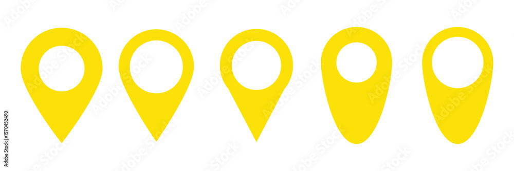 Poster location map pin icons set. modern map marker collection. pinpoint. location pin icon. map pin place