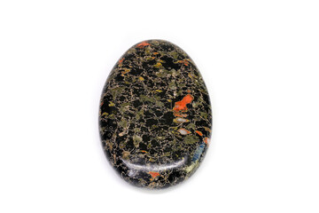 Plum blossom jade isolate on white background. Chinese famous Plum blossom stone from Luoyang Henan China