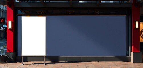 Blank customizable advertising sign mockup with space for your design, illustration, marketing material