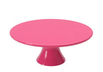 3D Render Pink Round Table Transparent Isolated Background