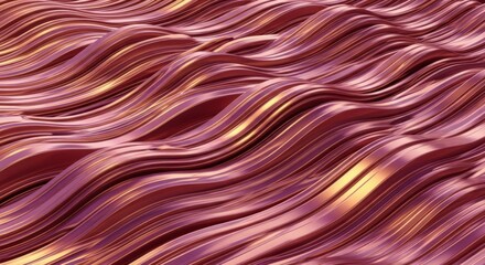 Abstract Rippling Metallic Waves Texture Background with Soft Light Effects