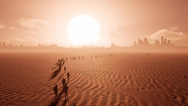 Apocalyptic Exodus After City Collapse