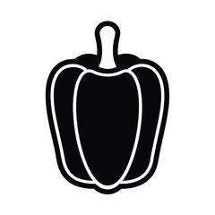 Bell Pepper Icon Outline Vector Illustration