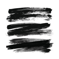 Black ink brush strokes abstract design calligraphy