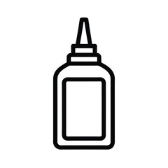Glue Bottle Icon Outline Vector Illustration