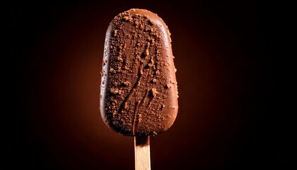 ice cream stick with topping chocolate layer