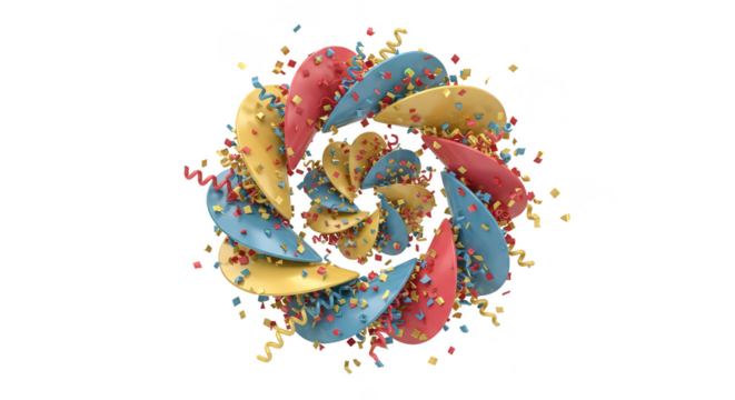 Abstract Colorful Transparent Background 3D Render Design Pattern Texture Art