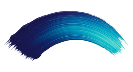 Abstract Blue Stroke Illustration with Watercolor Texture on Transparent