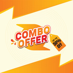 Vector combo offer design-labels set design. Vector illustration for social media. vector sticker, badge and tag, Up to 50% off, Up to 70% off, Orange & yellow gradient background.