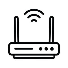 Router Icon Outline Vector Illustration