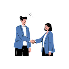Fototapeta premium Successful Business Partnership: Handshake Agreement