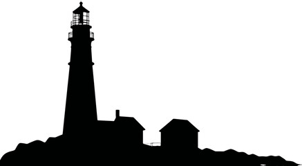 Mercusuar landscape scene silhouette