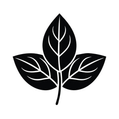 Basil Leaf Icon Outline Vector Illustration