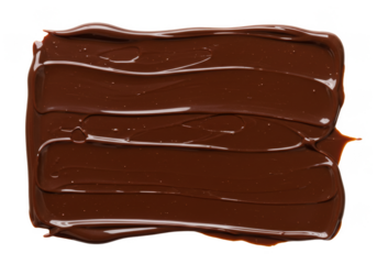 Chocolate Smear Texture Background Brown Paint Stroke Backdrop Isolated