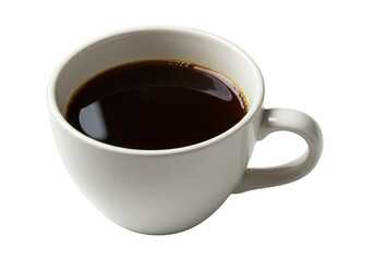 Aromatic Black Coffee in Cup for Morning Beverage Transparent Background