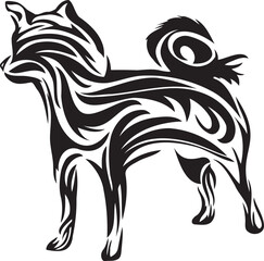 柴犬のトライバルマーク