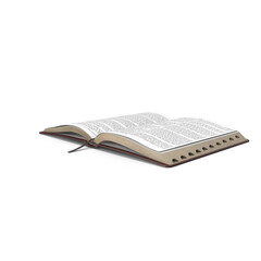 Open Book A Detailed 3D Render 3d transparent background png