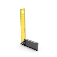 Precision Measuring Tools Try Square  Ruler for Accurate Work 3d transparent background png