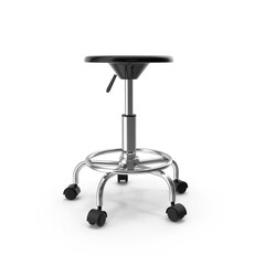 Adjustable Rolling Stool Modern Design for Home  Office 3d transparent background png