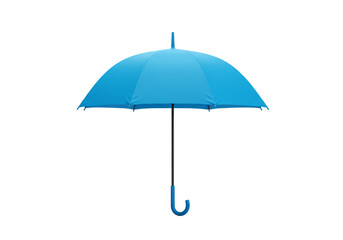 Blue Umbrella Weather Protection Isolated Transparent Background Object