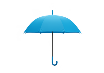 Blue Umbrella Weather Protection Isolated Transparent Background Object