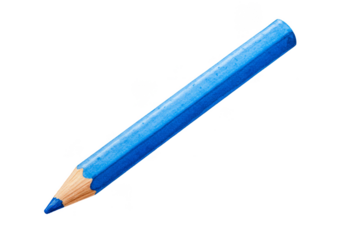 Blue Pencil Isolated For Drawing Art Education and Creative Design