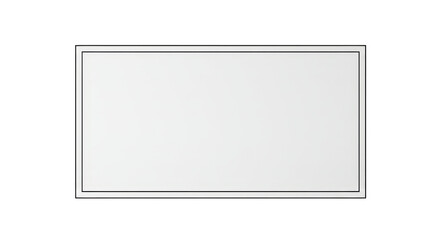 Blank White Label Shape Rectangle Isolated Transparent Background