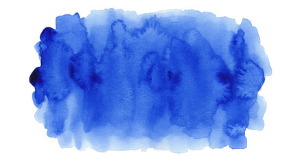 Blue Watercolor Stain Graphic Blob Blotch Ink Art Texture Background