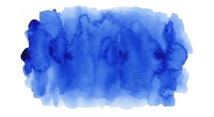 Blue Watercolor Stain Graphic Blob Blotch Ink Art Texture Background