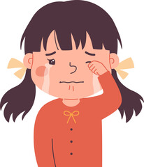 Sad Cartoon Girl Crying

