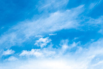 Panorama of cloud clear sky background for summer vacation concept at ocean and summer sea water with sunlight of beautiful cloudy	