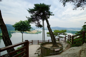 Geum River Overlook from Tree Deck
