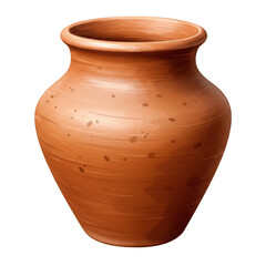 Clay Vase Isolated Simple Rustic Brown Pottery Container Illustration