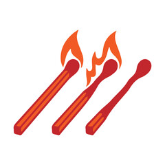 wooden matchstick icon