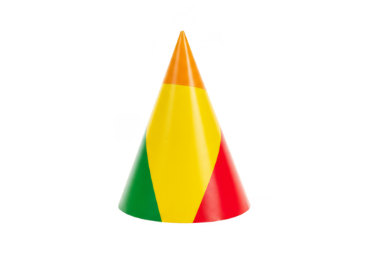 Colorful Striped Cone Hat Transparent Background Party Celebration