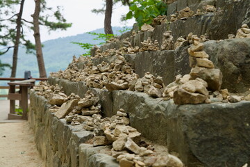 Stacked Stones on Nakwaam Rock