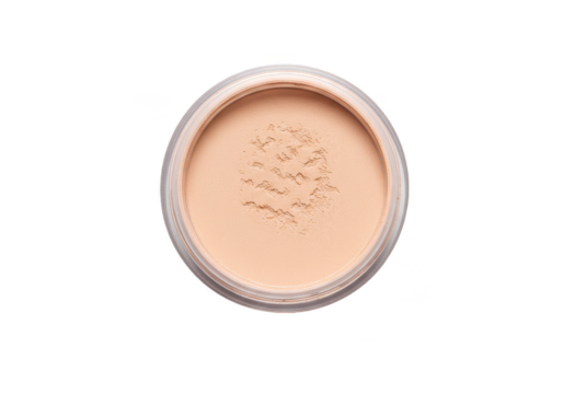 Cosmetic Beige Loose Powder Isolated Translucent Background Beauty Skin