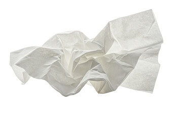 Crumpled Tissue Paper Texture White Background Clean Hygiene Soft PNG