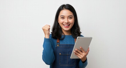 young woman with laptop