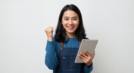young woman with tablet computer
