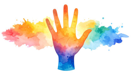 Illustration aquarelle main brillante