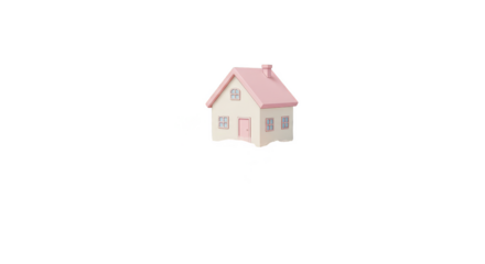 Cute Pixel Art House Isolated with Transparent Background Design