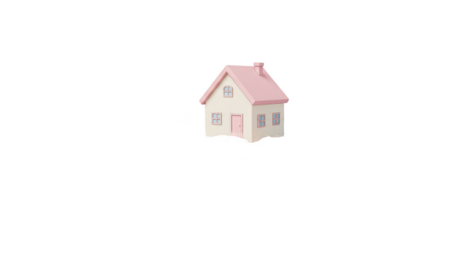 Cute Pixel Art House Isolated with Transparent Background Design