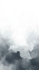 Calm abstract watercolor painting with serene colors